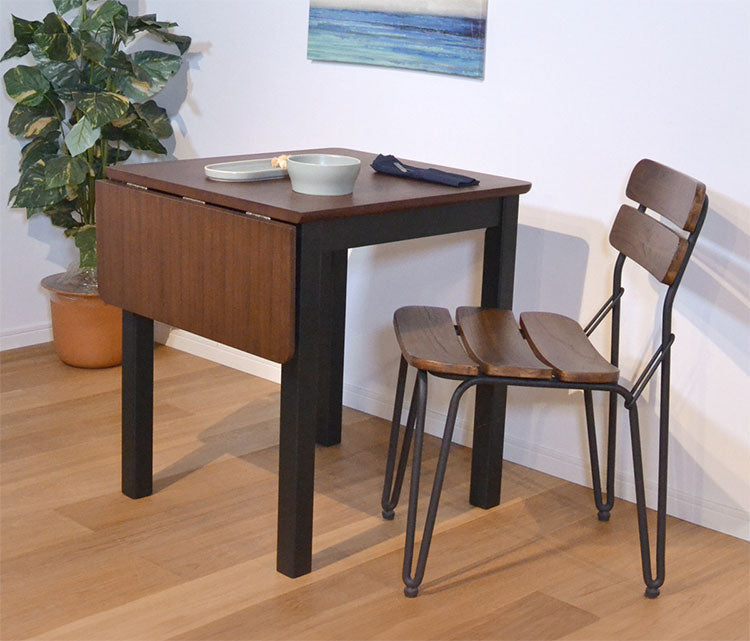 ダイニングチェア 背もたれ付き 木製 2脚組 座面高43cm アイアン 天然木 ナチュラル ブラウン リビング ダイニング おしゃれ 椅子(代引不可)