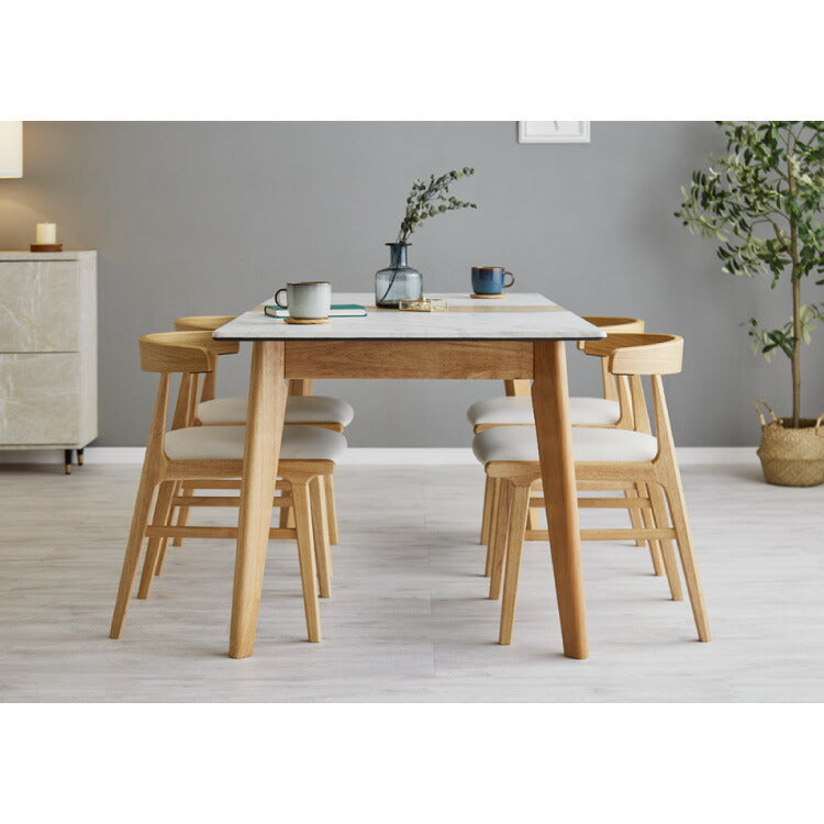 ダイニングテーブル 単品 伸縮 幅135~幅165 大理石調 モダン 4人掛け 6人掛け 伸縮テーブル 伸長式 ダイニング 耐水 耐熱 白 傷がつきにくい ラグジュアリー(代引不可)