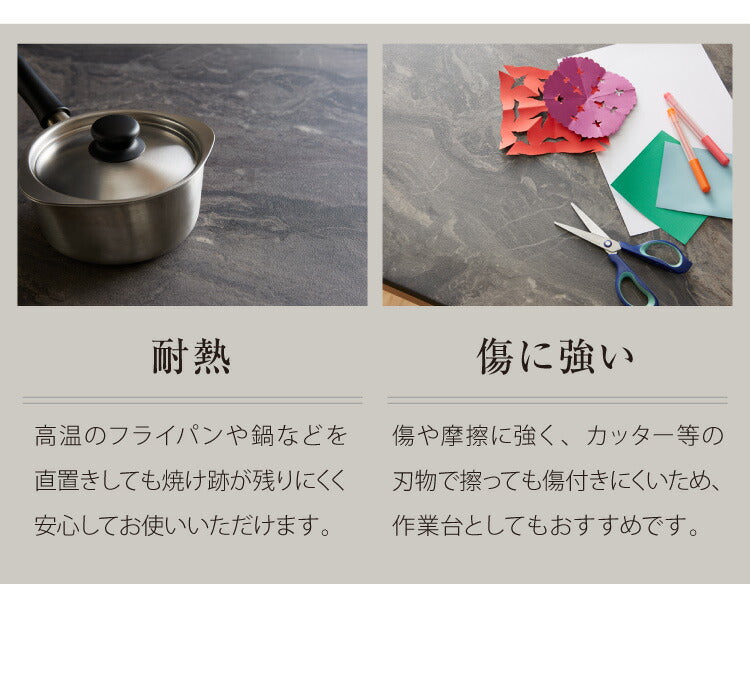 ダイニングテーブル 4人掛け 大理石調 幅135 テーブル モダン 耐熱 大理石調ダイニングテーブル 食卓テーブル ブラウン 木製 長方形(代引不可)