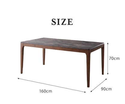 ダイニングセット 4人掛け 大理石調 4点セット 幅160 チェア ベンチ ダイニングテーブルセット モダン 耐熱 大理石調ダイニングテーブル ハーフアームチェア(代引不可)