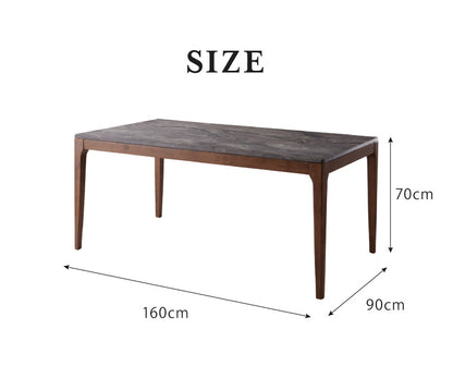 ダイニングセット 4人掛け 大理石調 5点セット 幅160 チェア ダイニングテーブルセット モダン 耐熱 大理石調ダイニングテーブル ハーフアームチェア(代引不可)