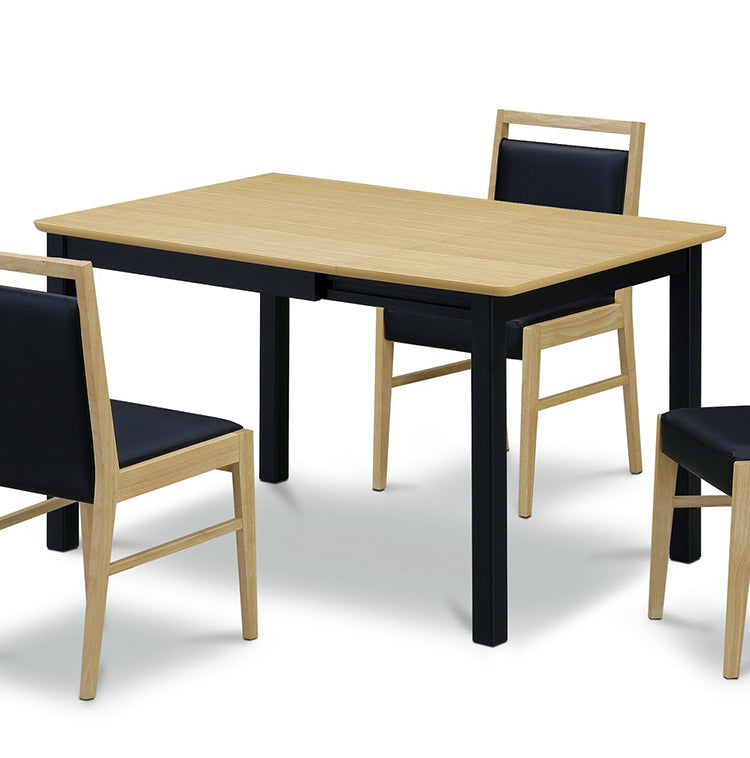 伸長式ダイニングテーブル 幅120cm 木製 四角形 天然木 木目調 シンプル おしゃれ 北欧 モダン 食卓 新生活 一人暮らし 伸縮式 6人掛け 4人掛け(代引不可)