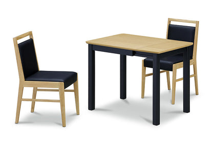 伸長式ダイニングテーブル ダイニングチェア2脚セット 伸縮式 四角形 ダイニングセット おしゃれ 北欧 シンプル ブラウン ナチュラル ブラック 新生活 一人暮らし(代引不可)