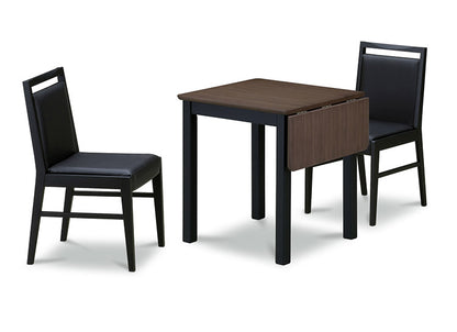 伸長式ダイニングテーブル ダイニングチェア2脚セット 伸縮式 四角形 ダイニングセット おしゃれ 北欧 シンプル ブラウン ナチュラル ブラック 新生活 一人暮らし(代引不可)