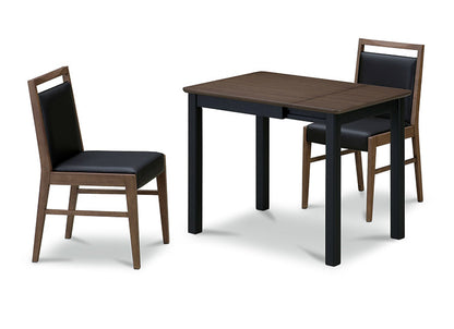 伸長式ダイニングテーブル ダイニングチェア2脚セット 伸縮式 四角形 ダイニングセット おしゃれ 北欧 シンプル ブラウン ナチュラル ブラック 新生活 一人暮らし(代引不可)