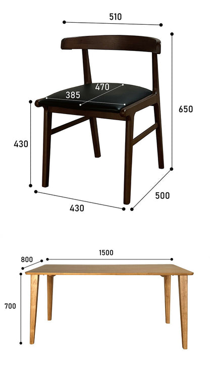 ダイニングテーブルセット 4人掛け 幅150cm ダイニングテーブル 食卓 テーブル セット 食卓テーブル ダイニングチェア ダイニングセット 5点セット 5点SET ダイニング5点 天然木 肘テーブル引っ掛け(代引不可)