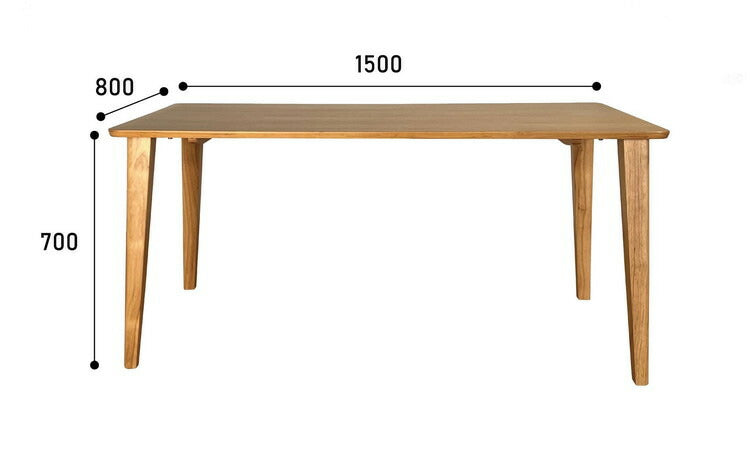 ダイニングテーブル 幅150cm 天然木 単品 インテリア テーブル デスク 机テーブル つくえ ナチュラル シンプル 北欧 木目調 木製 テーブル単品 食卓テーブル 木製テーブル ウッドテーブル(代引不可)