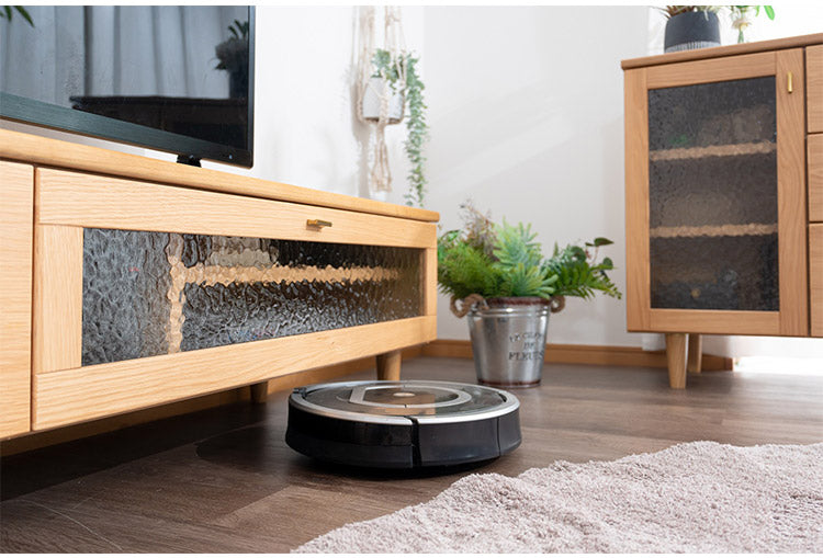 テレビボード 幅150cm 天然木 木製 テレビ台 ガラス扉 引き出し付き リビング DVD収納 レコーダー AV機器収納 TV台 TVボード 一人暮らし 新生活 おしゃれ かわいい(代引不可)