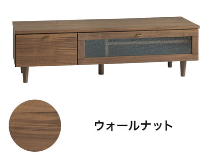 テレビボード 幅150cm 天然木 木製 テレビ台 ガラス扉 引き出し付き リビング DVD収納 レコーダー AV機器収納 TV台 TVボード 一人暮らし 新生活 おしゃれ かわいい(代引不可)