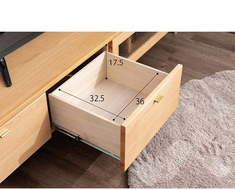 テレビボード 幅180cm 天然木 木製 テレビ台 ガラス扉 引き出し付き リビング DVD収納 レコーダー AV機器収納 TV台 TVボード 一人暮らし 新生活 おしゃれ かわいい(代引不可)