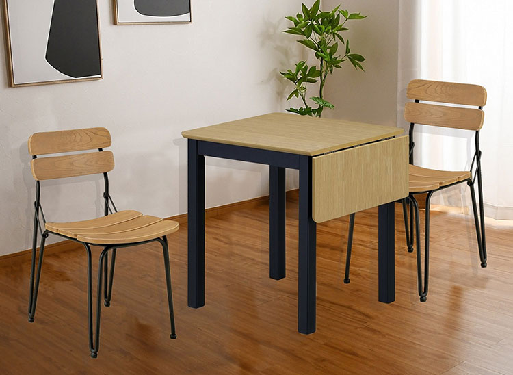 ダイニングテーブル 幅65cm(90cm) 伸長式 食卓 天板折り畳み リビングテーブル ナチュラル ブラウン バタフライテーブル 伸縮式 折りたたみ リビング ダイニング シンプル テーブル(代引不可)