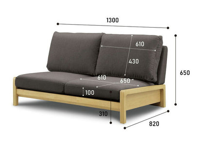 ソファー 二人掛け 2Pソファー カバー付 ローソファ 天然木 カバーリング インテリア ソファ リラックスチェア チェア チェアーチェア アームレス ドライクリーニング ロータイプ 2人掛け(代引不可)