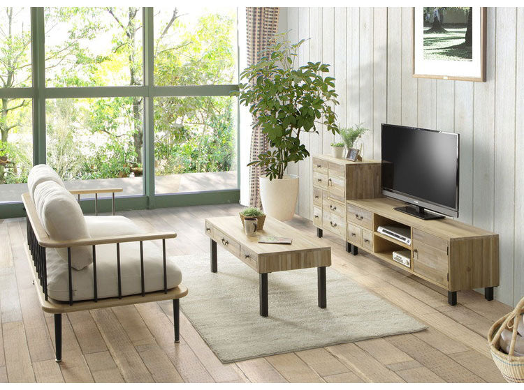 ソファ ソファー 2.5人掛け 2人掛け 幅142 木肘 天然木 無垢材 ナチュラル ブラウン 木製 sofa おしゃれ 北欧 格子 ファブリック アイボリー(代引不可)