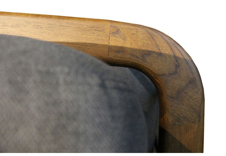 ソファ ソファー 2.5人掛け 2人掛け 幅142 木肘 天然木 無垢材 ナチュラル ブラウン 木製 sofa おしゃれ 北欧 格子 ファブリック アイボリー(代引不可)