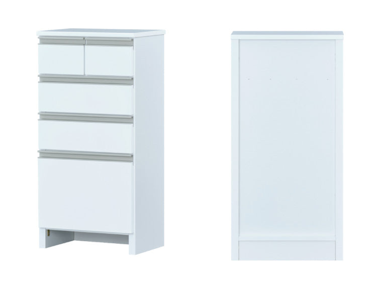 一生紀 サニタリーチェスト 完成品 4段 幅45 奥行30 高さ90 LILIA ランドリーチェスト 鏡面 ホワイト 白 スリム ランドリーラック ISSEIKI おしゃれ(代引不可)