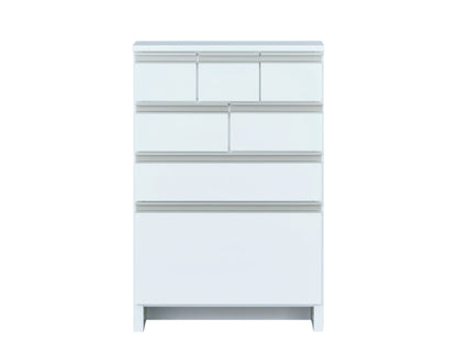 一生紀 サニタリーチェスト 完成品 4段 幅60 奥行30 高さ90 LILIA ランドリーチェスト 鏡面 ホワイト 白 スリム ランドリーラック ISSEIKI おしゃれ(代引不可)