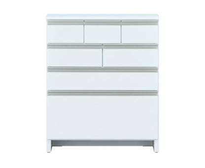 一生紀 サニタリーチェスト 完成品 4段 幅75 奥行30 高さ90 LILIA ランドリーチェスト 鏡面 ホワイト 白 ワイド ランドリーラック ISSEIKI おしゃれ(代引不可)