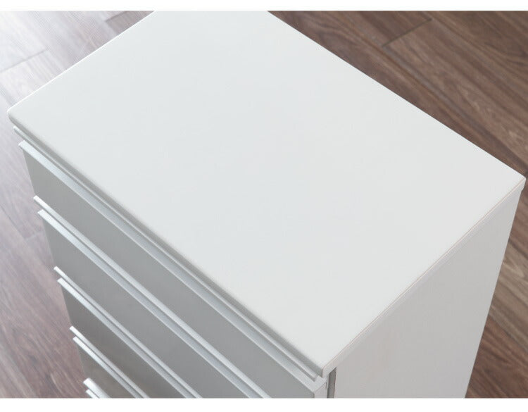 一生紀 サニタリーチェスト 完成品 幅45 奥行30 高さ90 DRITTO キャスター付き ランドリーチェスト 鏡面 ホワイト 白 スリム ランドリーラック ISSEIKI おしゃれ(代引不可)