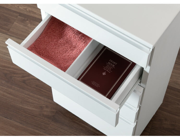 一生紀 サニタリーチェスト 完成品 幅45 奥行30 高さ90 DRITTO キャスター付き ランドリーチェスト 鏡面 ホワイト 白 スリム ランドリーラック ISSEIKI おしゃれ(代引不可)