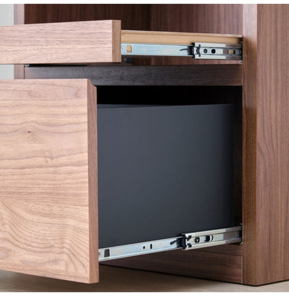 一生紀 AULIA レンジ台 完成品 組み合わせキッチン収納 メラミン 大理石柄 ウォルナット オイル仕上げ フルスライドレール スライド棚 レンジラック コンパクト 北欧 モダン ISSEIKI(代引不可)