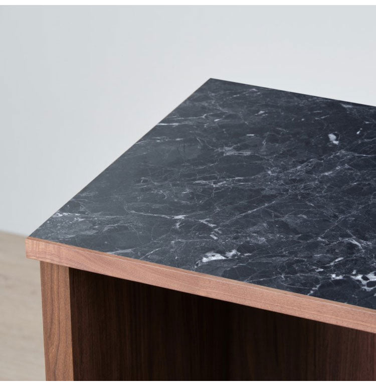 一生紀 AULIA レンジ台 完成品 組み合わせキッチン収納 メラミン 大理石柄 ウォルナット オイル仕上げ フルスライドレール スライド棚 レンジラック コンパクト 北欧 モダン ISSEIKI(代引不可)