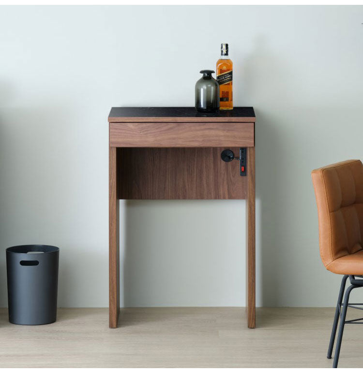 一生紀 AULIA ごみ箱上ラック 完成品 組み合わせキッチン収納 メラミン 大理石柄 ウォルナット オイル仕上げ フルスライドレール 引き出し オープンラック コンパクト 北欧 モダン ISSEIKI(代引不可)