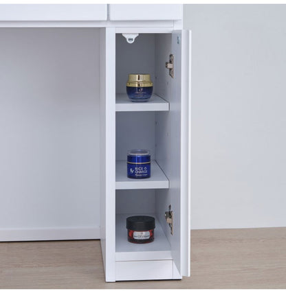 一生紀 女優ドレッサー 幅80 完成品 ledライト付き 3面鏡 egal dresser スツール付き 大容量 収納 棚 引き出し 白 ホワイト 化粧台 鏡台 シンプル 北欧 おしゃれ isseiki(代引不可)