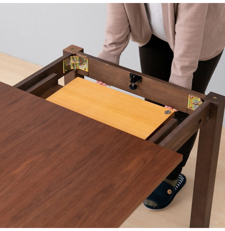 一生紀 ダイニングテーブル 伸長式 幅110~150 VOLAN 脚ごと簡単伸張 伸縮 ウォールナット ウレタン塗装 食卓テーブル シンプル モダン 北欧 おしゃれ ISSEIKI(代引不可)