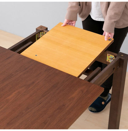 一生紀 ダイニングテーブル 伸長式 幅110~150 VOLAN 脚ごと簡単伸張 伸縮 ウォールナット ウレタン塗装 食卓テーブル シンプル モダン 北欧 おしゃれ ISSEIKI(代引不可)