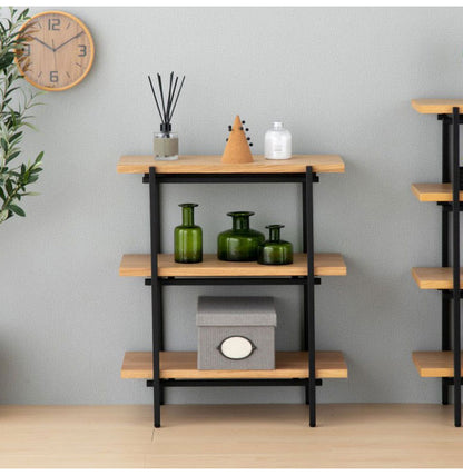 一生紀 ラック 完成品 3段 幅60 PUSTA オーク材 オイル仕上げ おしゃれ シェルフ オープンラック カウンター下収納 高さ70 棚 ヴィンテージ シンプル ディスプレイラック 北欧 ISSEIKI(代引不可)