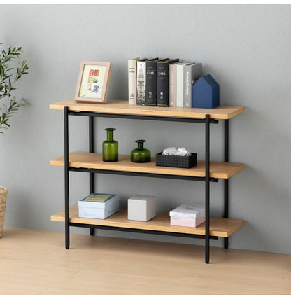 一生紀 ラック 完成品 3段 幅90 PUSTA オーク材 オイル仕上げ おしゃれ シェルフ オープンラック カウンター下収納 高さ70 棚 ヴィンテージ シンプル ディスプレイラック 北欧 ISSEIKI(代引不可)