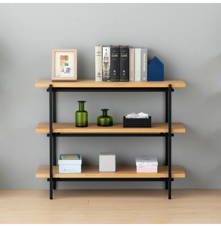 一生紀 ラック 完成品 3段 幅90 PUSTA オーク材 オイル仕上げ おしゃれ シェルフ オープンラック カウンター下収納 高さ70 棚 ヴィンテージ シンプル ディスプレイラック 北欧 ISSEIKI(代引不可)