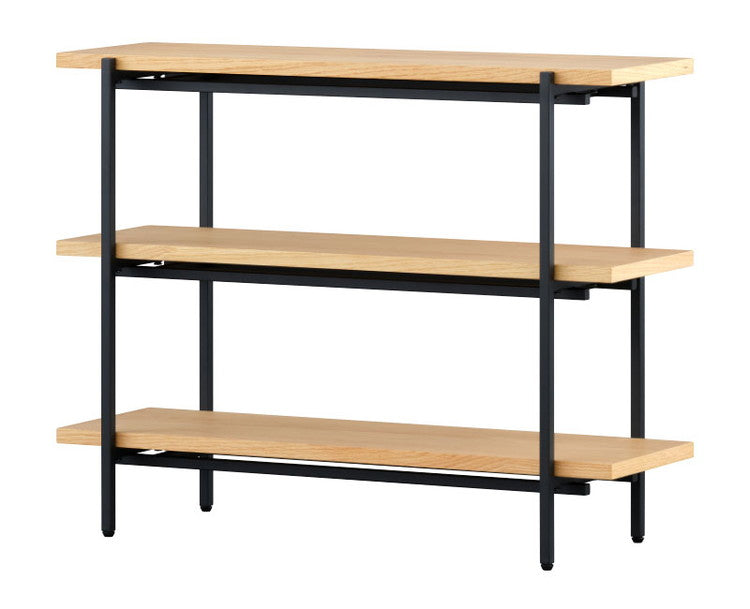 一生紀 ラック 完成品 3段 幅90 PUSTA オーク材 オイル仕上げ おしゃれ シェルフ オープンラック カウンター下収納 高さ70 棚 ヴィンテージ シンプル ディスプレイラック 北欧 ISSEIKI(代引不可)