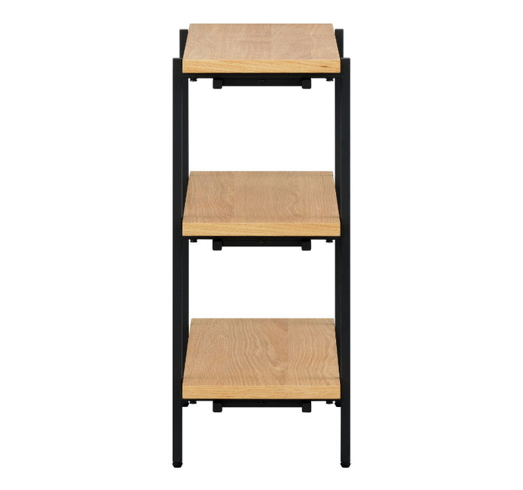 一生紀 ラック 完成品 3段 幅90 PUSTA オーク材 オイル仕上げ おしゃれ シェルフ オープンラック カウンター下収納 高さ70 棚 ヴィンテージ シンプル ディスプレイラック 北欧 ISSEIKI(代引不可)