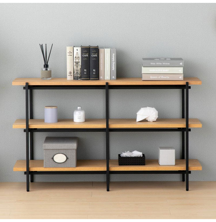 一生紀 ラック 完成品 3段 幅120 PUSTA オーク材 オイル仕上げ おしゃれ シェルフ オープンラック カウンター下収納 高さ70 棚 ヴィンテージ シンプル ディスプレイラック 北欧 ISSEIKI(代引不可)