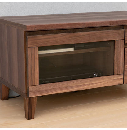 一生紀 テレビ台 完成品 幅80 FLOCK 天然木 オイル仕上げ テレビボード ローボード TV台 TVボード 扉 引き出し 収納 配線コード穴 レトロモダン 北欧 おしゃれ ISSEIKI(代引不可)