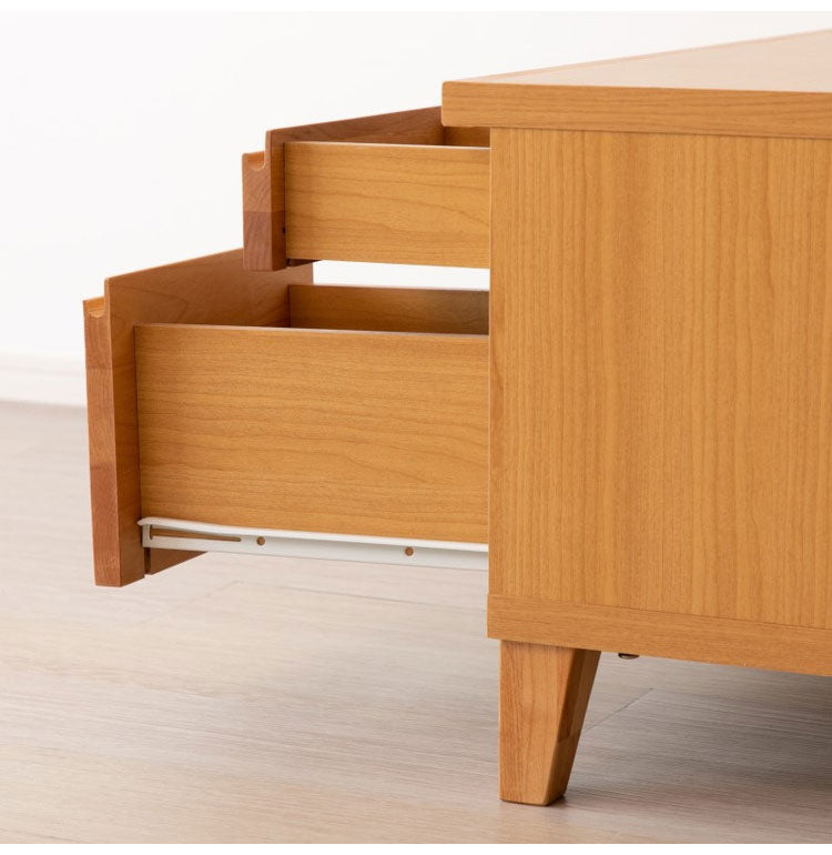 一生紀 テレビ台 完成品 幅80 FLOCK 天然木 オイル仕上げ テレビボード ローボード TV台 TVボード 扉 引き出し 収納 配線コード穴 レトロモダン 北欧 おしゃれ ISSEIKI(代引不可)