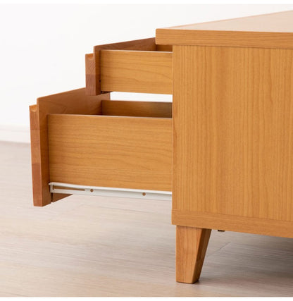 一生紀 テレビ台 完成品 幅80 FLOCK 天然木 オイル仕上げ テレビボード ローボード TV台 TVボード 扉 引き出し 収納 配線コード穴 レトロモダン 北欧 おしゃれ ISSEIKI(代引不可)