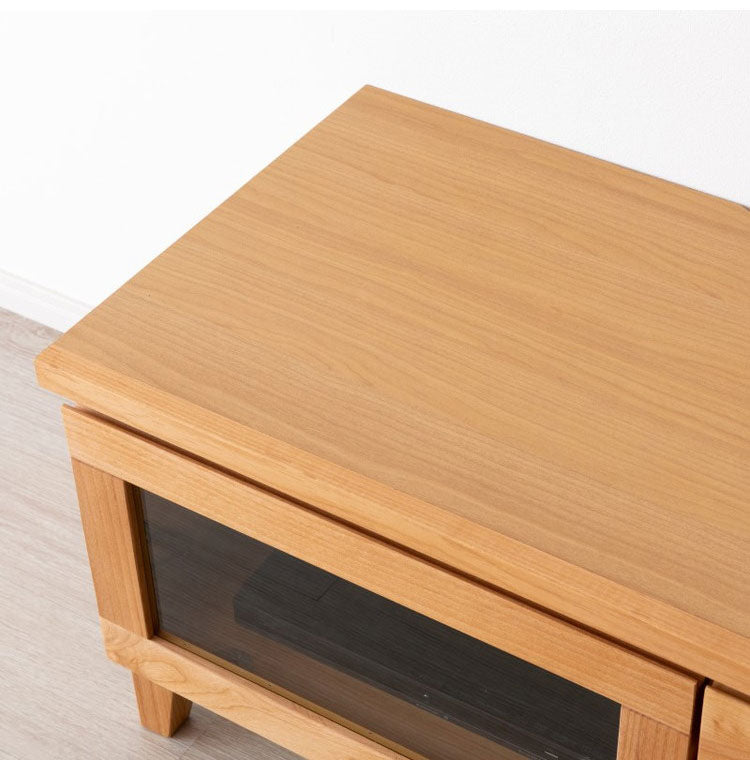 一生紀 テレビ台 完成品 幅80 FLOCK 天然木 オイル仕上げ テレビボード ローボード TV台 TVボード 扉 引き出し 収納 配線コード穴 レトロモダン 北欧 おしゃれ ISSEIKI(代引不可)