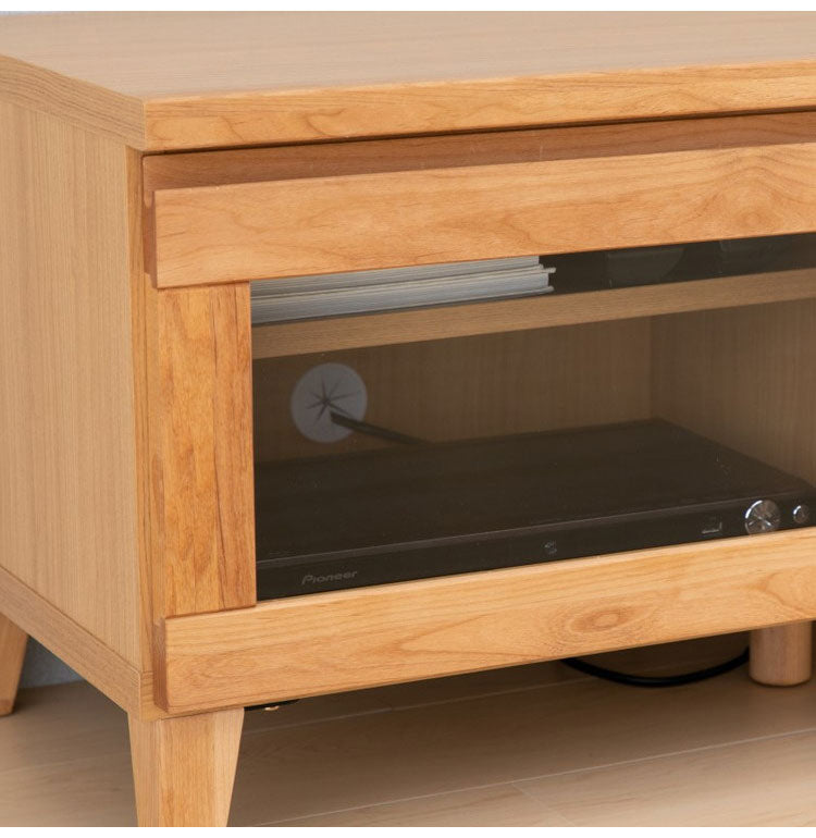 一生紀 テレビ台 完成品 幅100 FLOCK 天然木 オイル仕上げ テレビボード ローボード TV台 TVボード 扉 引き出し 収納 配線コード穴 レトロモダン 北欧 おしゃれ ISSEIKI(代引不可)