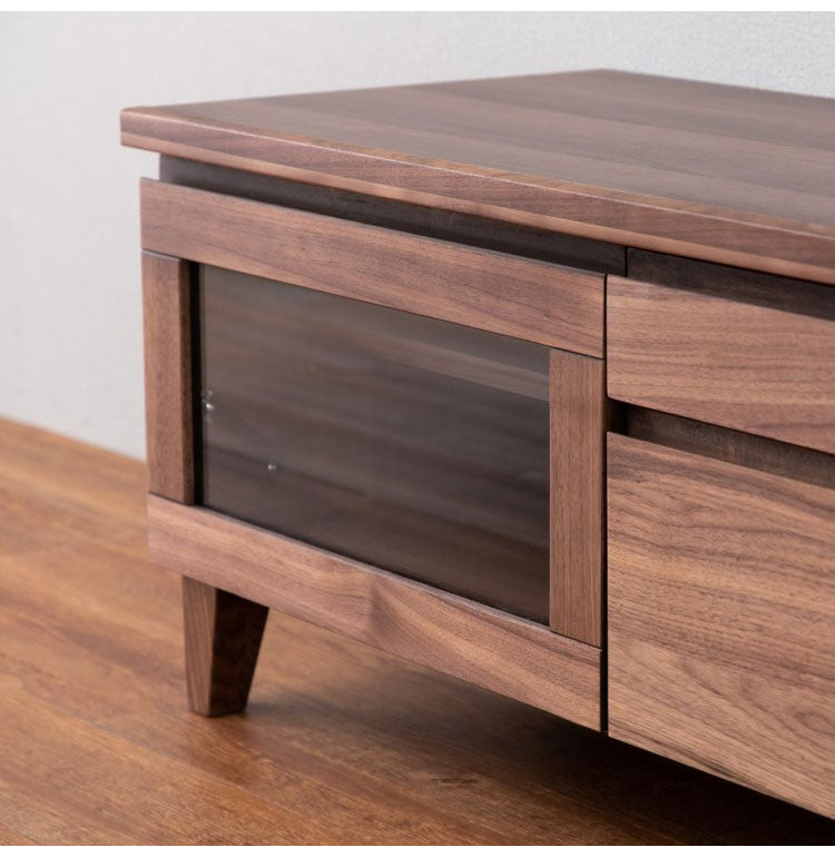 一生紀 テレビ台 完成品 幅100 FLOCK 天然木 オイル仕上げ テレビボード ローボード TV台 TVボード 扉 引き出し 収納 配線コード穴 レトロモダン 北欧 おしゃれ ISSEIKI(代引不可)