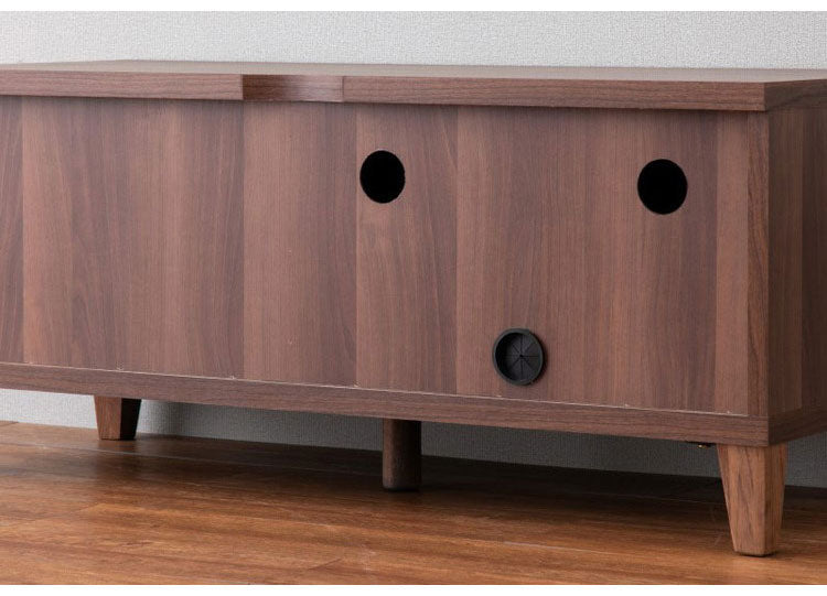 一生紀 テレビ台 完成品 幅100 FLOCK 天然木 オイル仕上げ テレビボード ローボード TV台 TVボード 扉 引き出し 収納 配線コード穴 レトロモダン 北欧 おしゃれ ISSEIKI(代引不可)