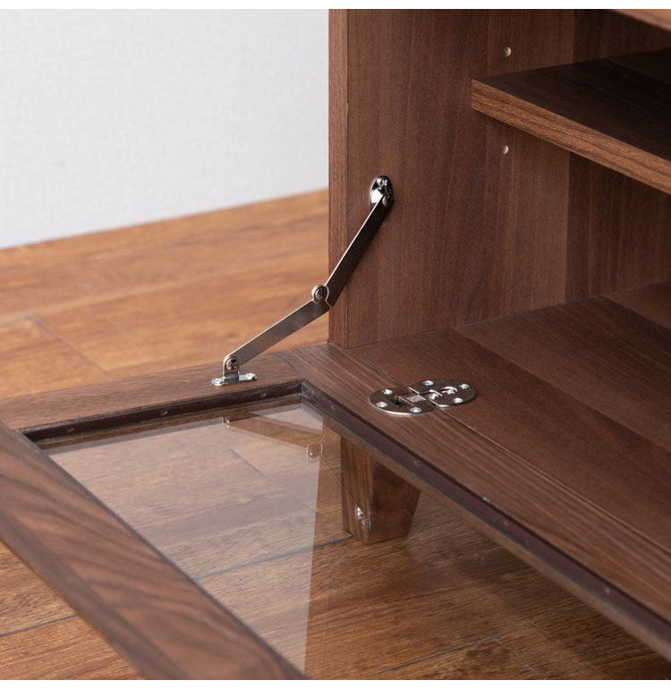 一生紀 テレビ台 完成品 幅100 FLOCK 天然木 オイル仕上げ テレビボード ローボード TV台 TVボード 扉 引き出し 収納 配線コード穴 レトロモダン 北欧 おしゃれ ISSEIKI(代引不可)