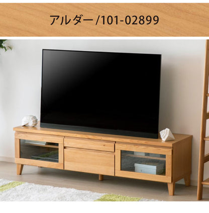 一生紀 テレビ台 完成品 幅150 FLOCK 天然木 オイル仕上げ テレビボード ローボード TV台 TVボード 扉 引き出し 収納 配線コード穴 レトロモダン 北欧 おしゃれ ISSEIKI(代引不可)
