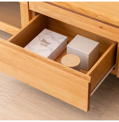 一生紀 テレビ台 完成品 幅150 FLOCK 天然木 オイル仕上げ テレビボード ローボード TV台 TVボード 扉 引き出し 収納 配線コード穴 レトロモダン 北欧 おしゃれ ISSEIKI(代引不可)