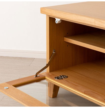 一生紀 テレビ台 完成品 幅150 FLOCK 天然木 オイル仕上げ テレビボード ローボード TV台 TVボード 扉 引き出し 収納 配線コード穴 レトロモダン 北欧 おしゃれ ISSEIKI(代引不可)