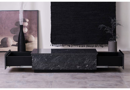 一生紀 センターテーブル 幅105 大理石調 STAN 大容量収納付き 引き出し2杯 ローテーブル マーブル調 ストーン柄 韓国インテリア 白 モノトーン モダン おしゃれ ISSEIKI(代引不可)