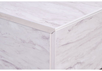 一生紀 センターテーブル 幅105 大理石調 STAN 大容量収納付き 引き出し2杯 ローテーブル マーブル調 ストーン柄 韓国インテリア 白 モノトーン モダン おしゃれ ISSEIKI(代引不可)