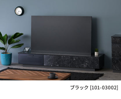 一生紀 テレビ台 幅180 完成品 大理石調 TAPIOS モノトーン ホワイト ブラック 白 黒 テレビボード ローボード TV台 TVボード マーブル調 ストーン柄 韓国インテリア モダン おしゃれ ISSEIKI(代引不可)