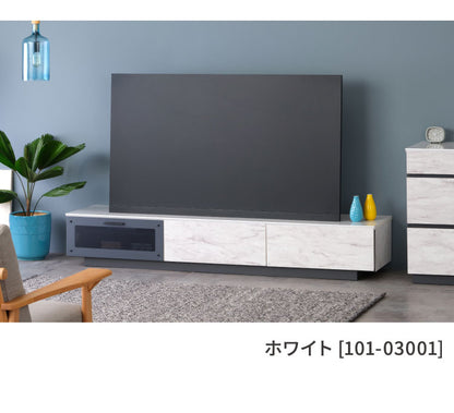 一生紀 テレビ台 幅180 完成品 大理石調 TAPIOS モノトーン ホワイト ブラック 白 黒 テレビボード ローボード TV台 TVボード マーブル調 ストーン柄 韓国インテリア モダン おしゃれ ISSEIKI(代引不可)